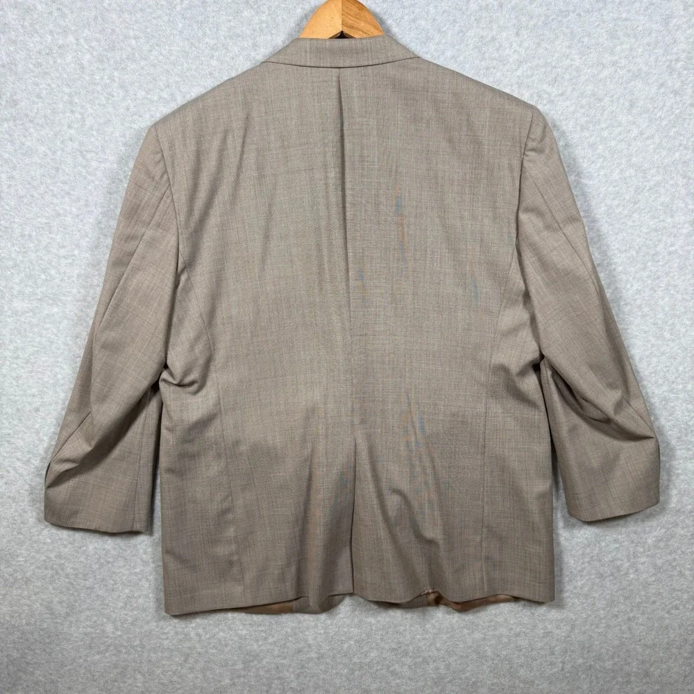 Brooks Brothers 1818 Madison Saxon Suit Tan Houndstooth 46R Made in USA *Read* - Picture 13 of 16
